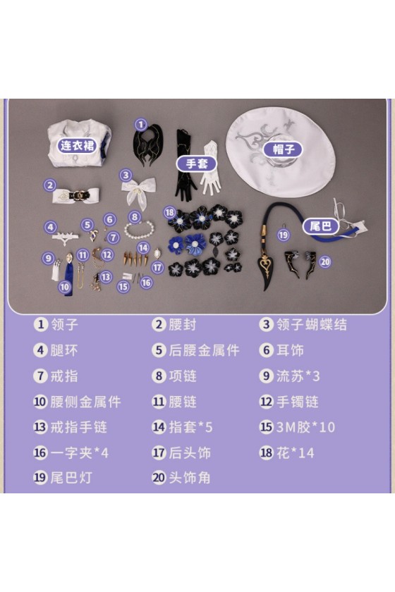 1/3 Delusion Honkai Star Rail The Dahlia Constance Cosplay Costume